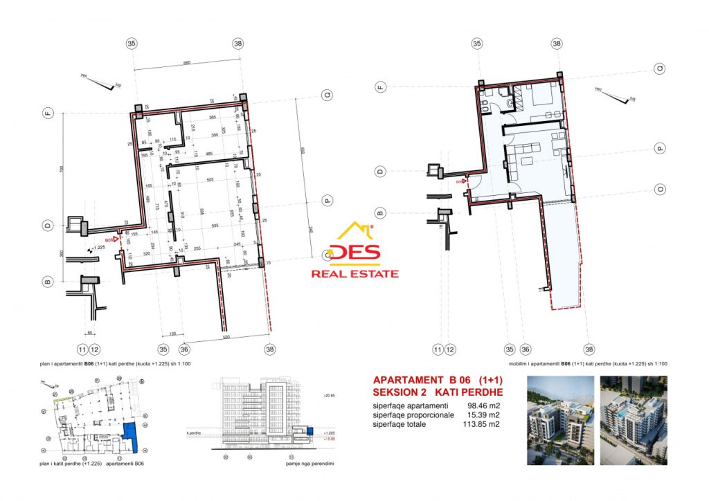 Bild 2 – Zum Verkauf steht eine 1+1 Wohnung in einem im Bau befindlichen Komplex in Saranda