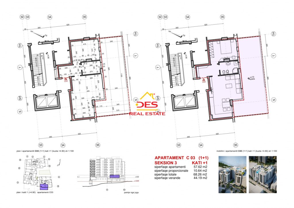 Bild 2 – Zum Verkauf steht eine 1+1 Wohnung in einem im Bau befindlichen Komplex in Saranda