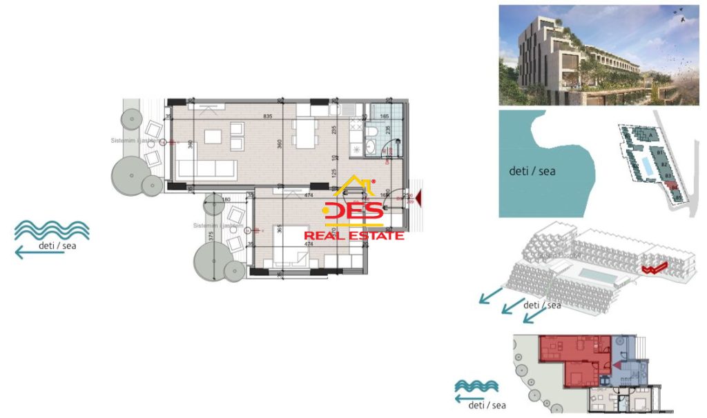 Bild 1 – Zum Verkauf: 1+1 Wohnung in einem im Bau befindlichen Komplex in Saranda