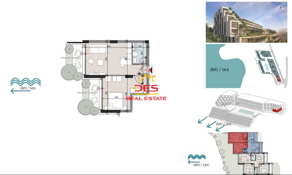 Bild 1 – VERKAUFT 1+1 WOHNUNG IN EINEM IM BAU BEFINDLICHEN KOMPLEX IN SARANDA