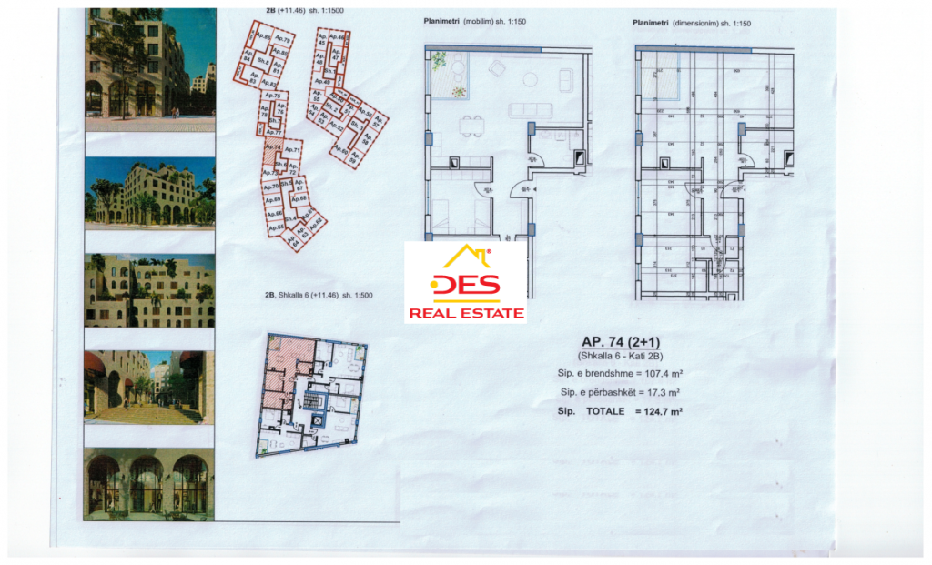 Bild 2 – Zum Verkauf steht eine Wohnung 2+1+2 in einem im Bau befindlichen Komplex in Saranda
