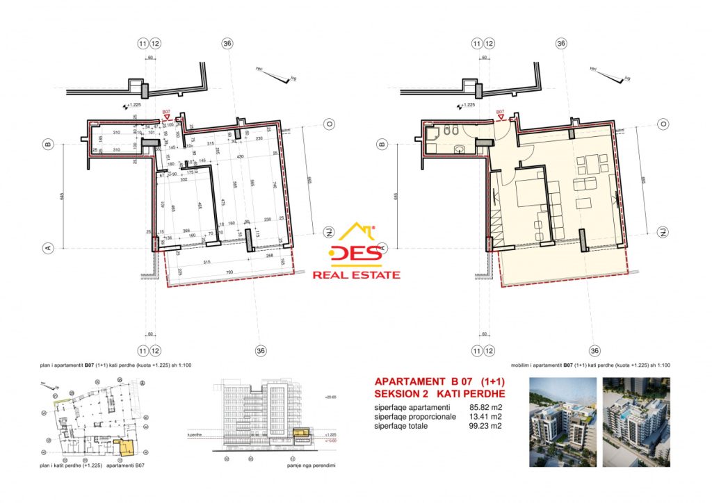 Bild 1 – Zum Verkauf steht eine 1+1 Wohnung in einem im Bau befindlichen Komplex in Saranda